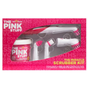 Набір для прибирання The Pink Stuff The Miracle Scrubber Kit, паста + 4 змінні насадки